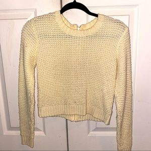 Cream Cropped Sweater (S)